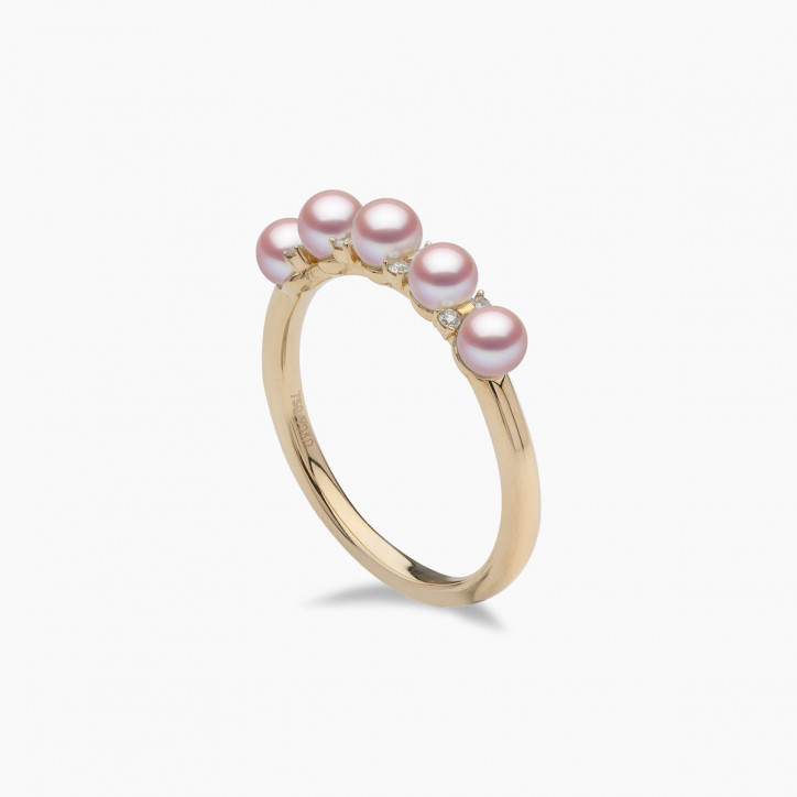 Eclipse 18K Gold Pearl and Diamond Sky Ring