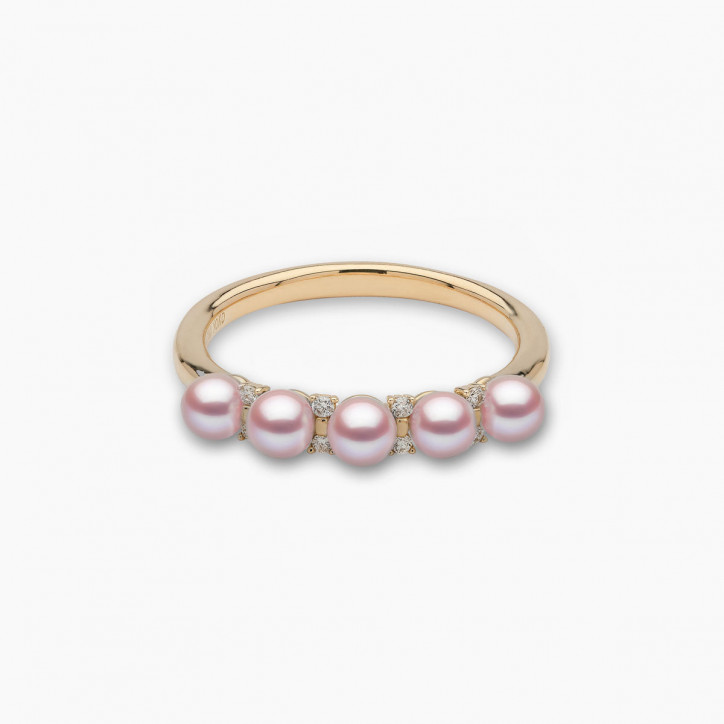 Eclipse 18K Gold Pearl and Diamond Sky Ring