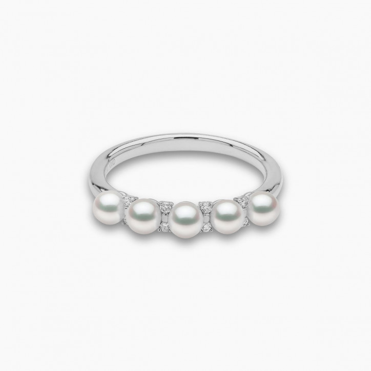 Eclipse 18K Gold Pearl and Diamond Sky Ring