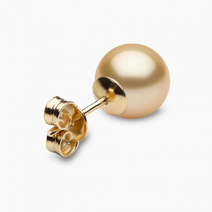 Classic 18K Gold Golden South Sea Pearl Stud Earrings