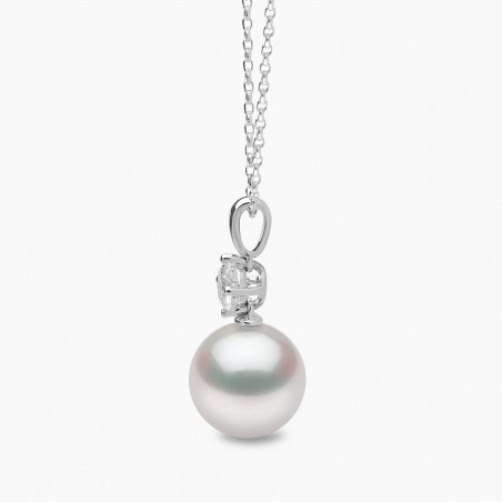 Classic 18K Gold South Sea Pearl and 0.50ct Diamond Pendant