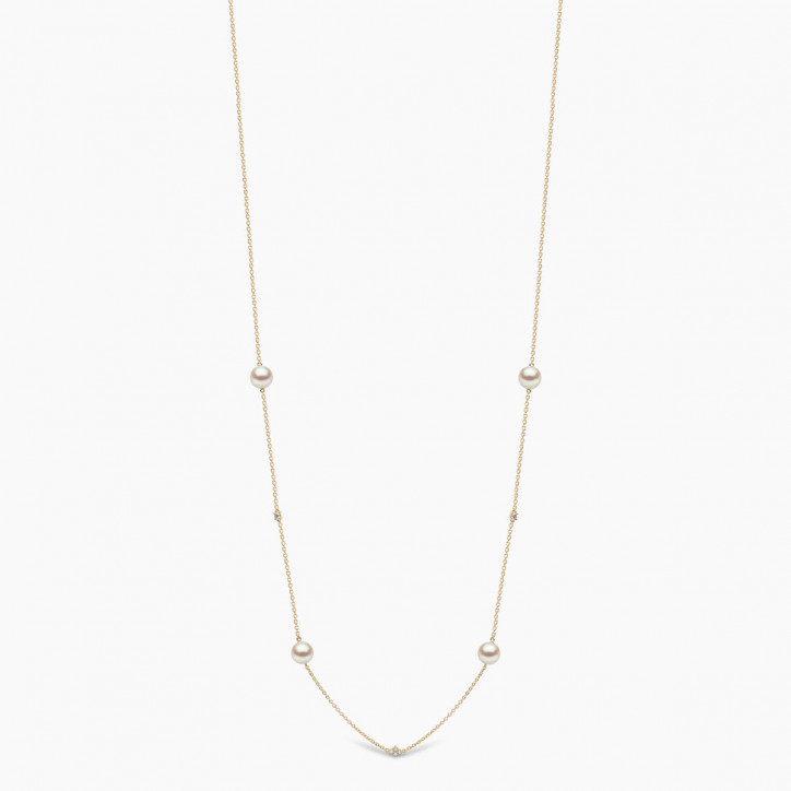 Classic 18K Gold Akoya Pearl Necklace