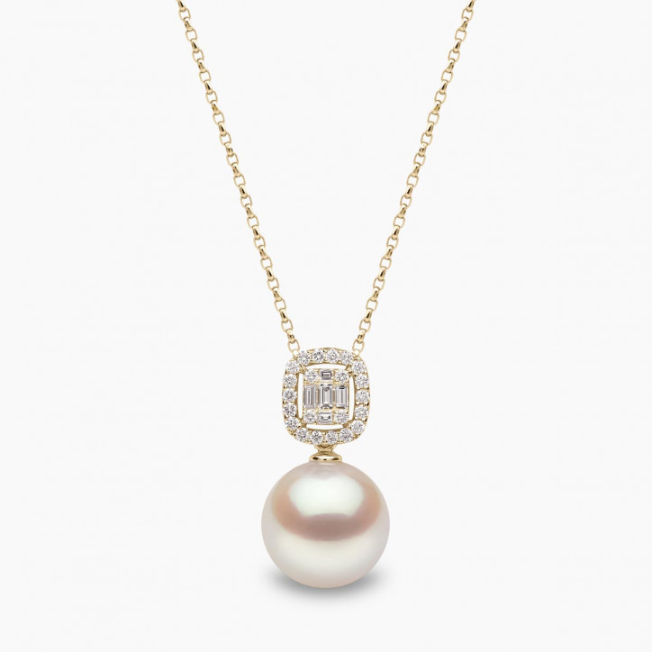 Starlight 18K Gold South Sea Pearl and Diamond Celestial Necklace