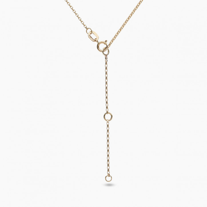 Sleek 18K Gold Pearl and Diamond Circle Pendant