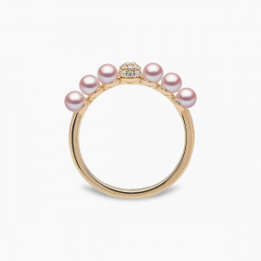 Eclipse 18K Gold Pearl and Diamond Cosmic Ring