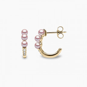 Eclipse 18K Gold Pearl and Diamond Moonlit Earrings