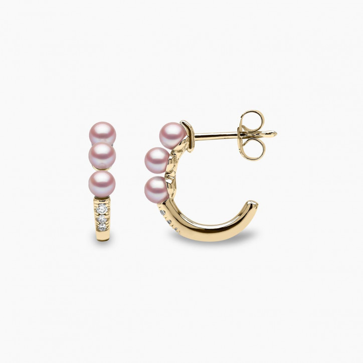 Eclipse 18K Gold Pearl and Diamond Moonlit Earrings