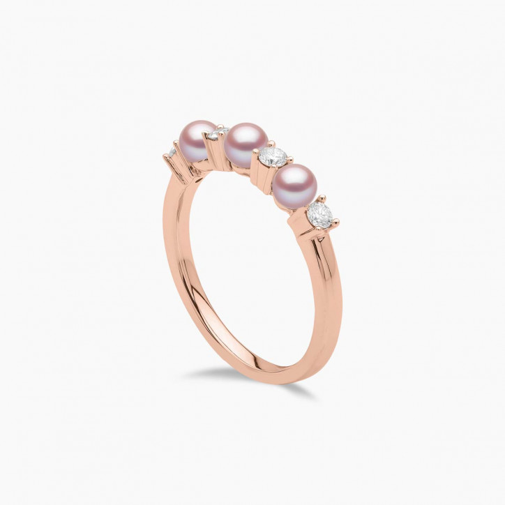 Eclipse 18K Gold Pearl and Diamond Signature Ring Eclipse 18K Gold Pearl and Diamond Signature Ring