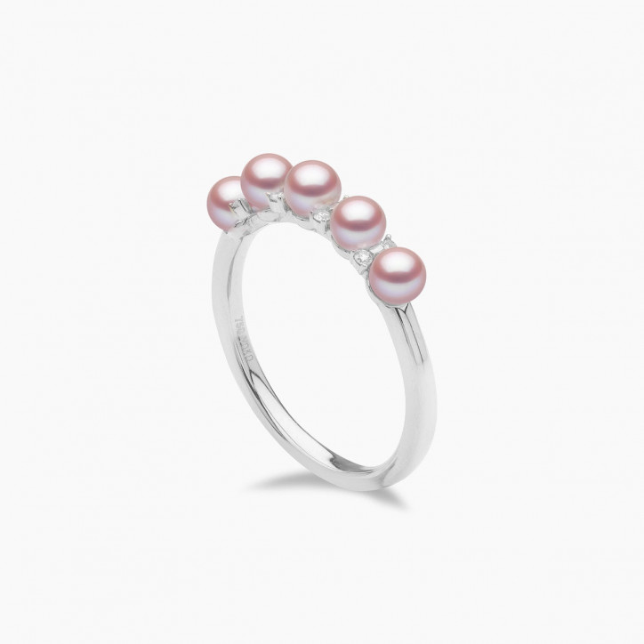 Eclipse 18K Gold Pearl and Diamond Sky Ring Eclipse 18K Gold Pearl and Diamond Sky Ring