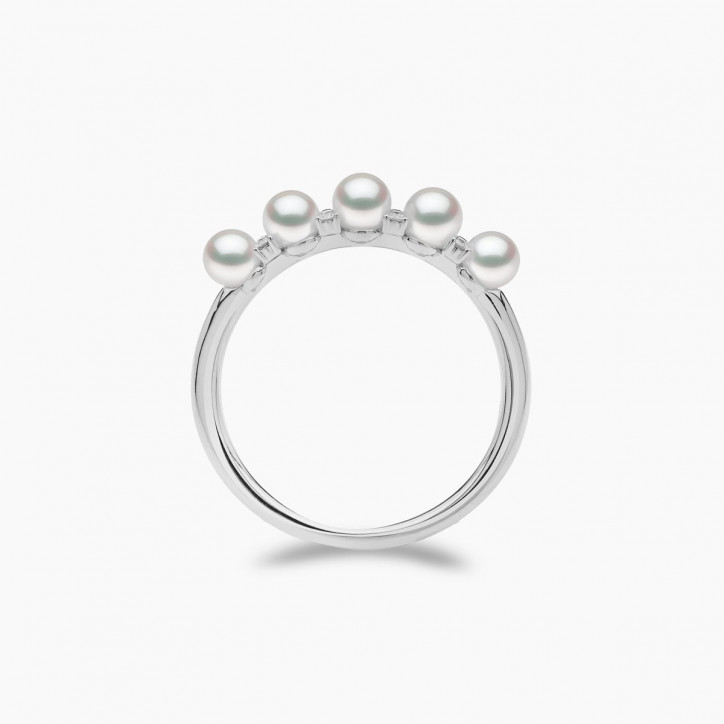 Eclipse 18K Gold Pearl and Diamond Sky Ring Eclipse 18K Gold Pearl and Diamond Sky Ring