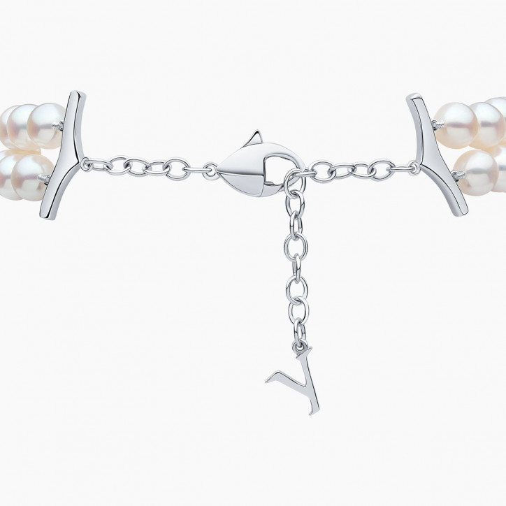 O by Yoko 18K White Gold Freshwater Pearl and Diamond Bracelet O by Yoko 18K White Gold Freshwater Pearl and Diamond Bracelet