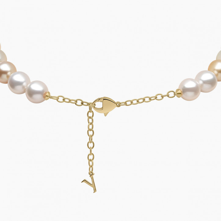 O by Yoko 18K Gold Multi South Sea Pearl and Diamond Strand Necklace