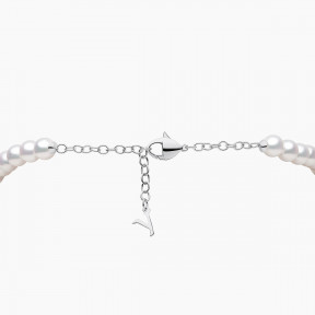 O by Yoko 18K White Gold Freshwater Pearl and Diamond Strand Necklace