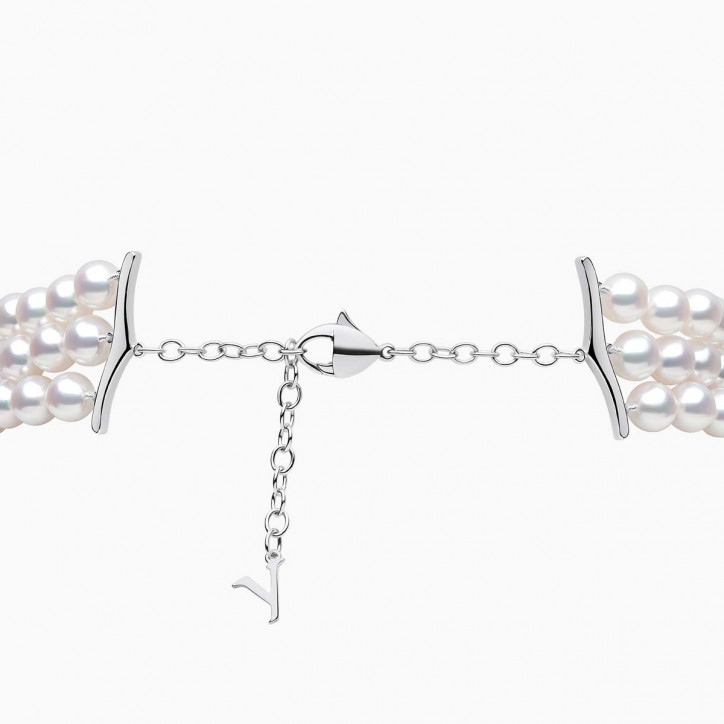 O by Yoko 18K White Gold Akoya Pearl and Diamond Choker
