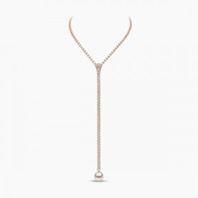 Zyyp 18K Gold South Sea Pearl and Diamond Zip Necklace