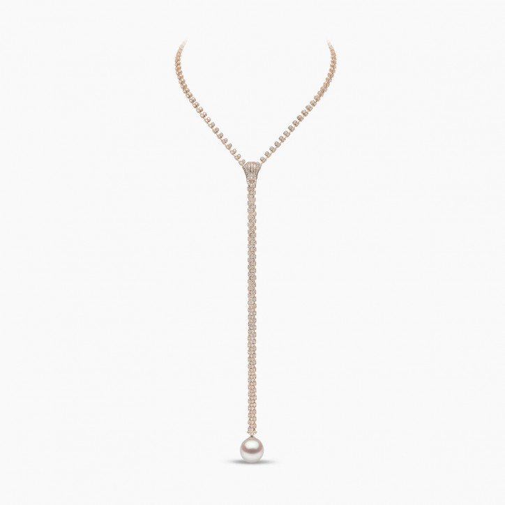 Zyyp 18K Gold South Sea Pearl and Diamond Zip Necklace