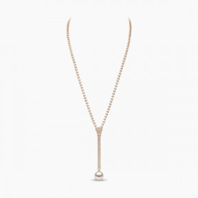 Zyyp 18K Gold South Sea Pearl and Diamond Zip Necklace
