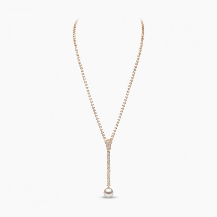 Zyyp 18K Gold South Sea Pearl and Diamond Zip Necklace