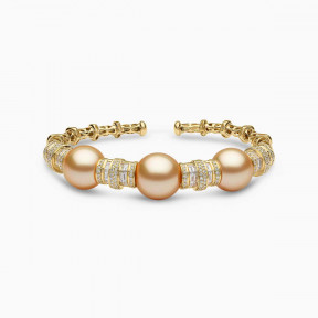Starlight 18K Gold Pearl and Diamond Bracelet