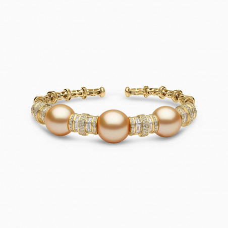 Starlight 18K Gold Pearl and Diamond Bracelet