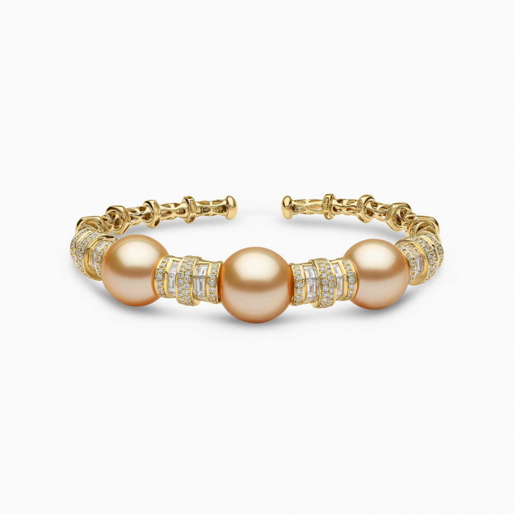 Starlight 18K Gold Pearl and Diamond Bracelet