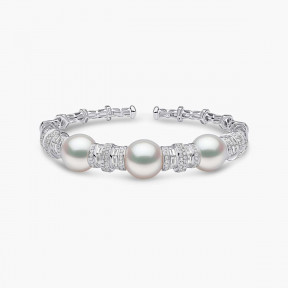 Starlight 18K Gold Pearl and Diamond Bracelet