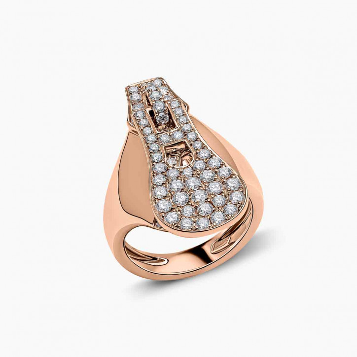 Zyyp 18K Rose Gold and Diamond Ring Zyyp 18K Rose Gold and Diamond Ring