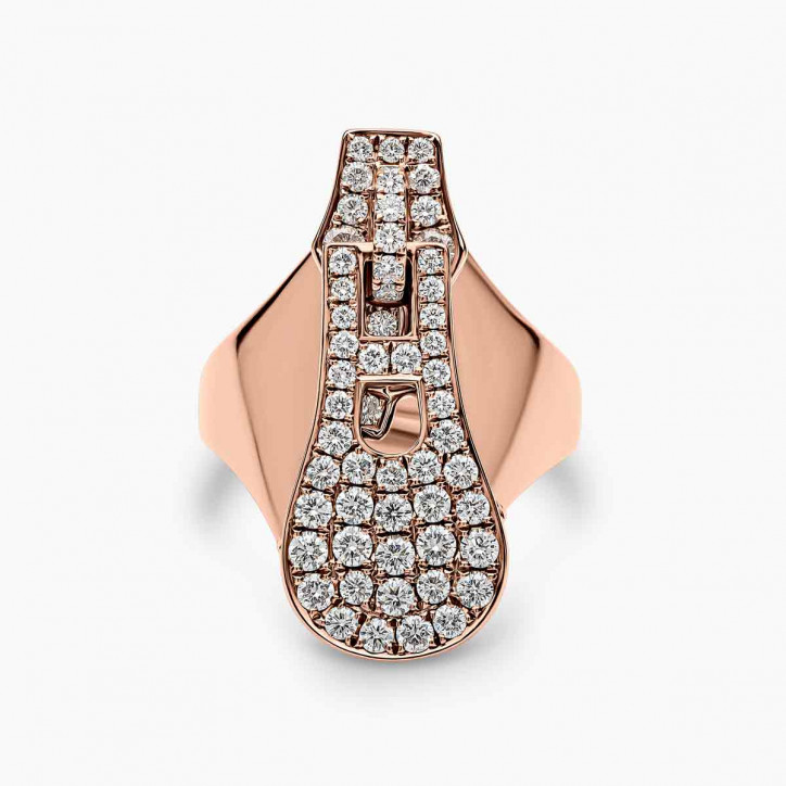 Zyyp 18K Rose Gold and Diamond Ring Zyyp 18K Rose Gold and Diamond Ring