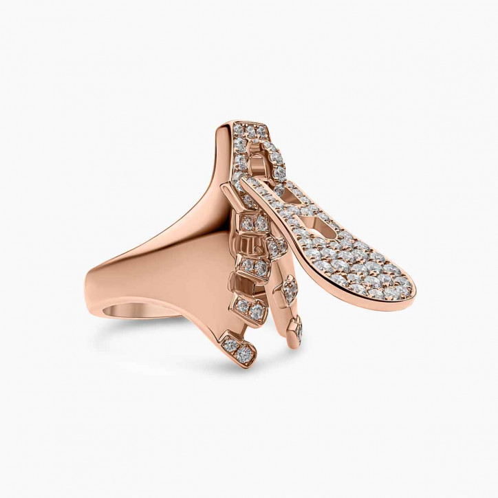 Zyyp 18K Rose Gold and Diamond Ring Zyyp 18K Rose Gold and Diamond Ring