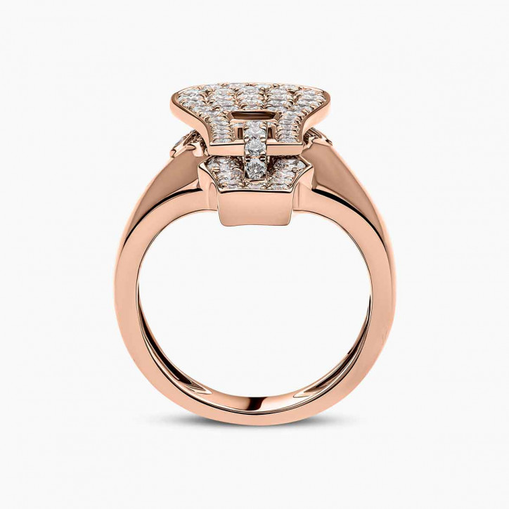 Zyyp 18K Rose Gold and Diamond Ring Zyyp 18K Rose Gold and Diamond Ring
