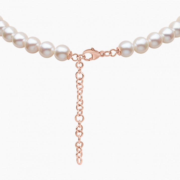 Cleopatra 18K Gold Freshwater Pearl Diamond and Pink Opal Necklace