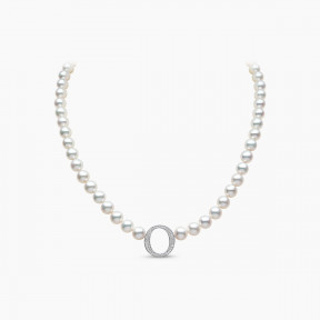 O by Yoko 18K Gold Freshwater Pearl and Diamond Necklace