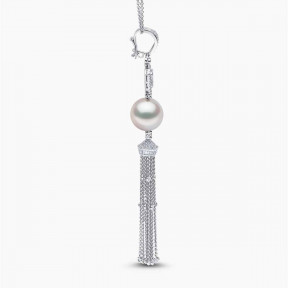 Glitz 18K Gold South Sea Pearl Diamond Necklace