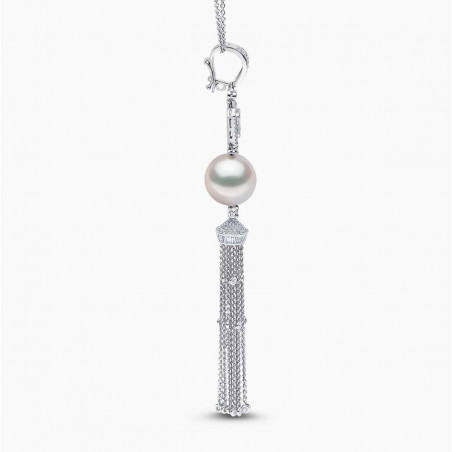 Glitz 18K Gold South Sea Pearl Diamond Necklace