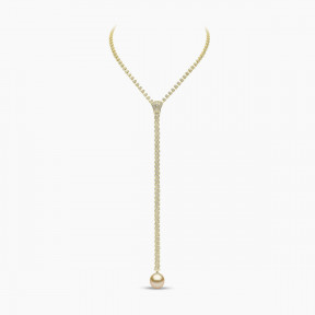 Zyyp 18K Gold South Sea Pearl and Diamond Zip Necklace