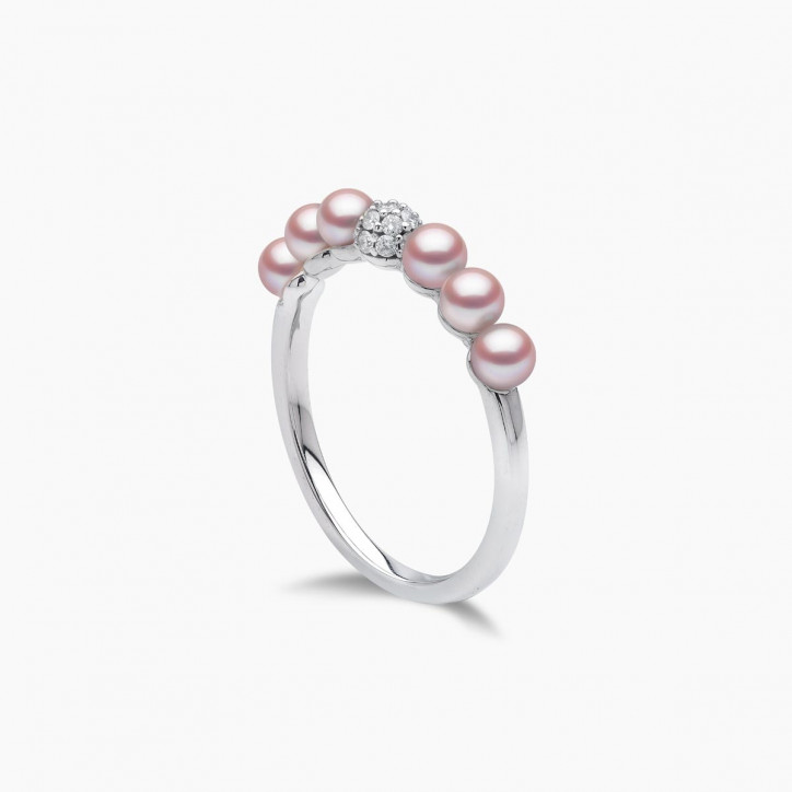 Eclipse 18K Gold Pearl and Diamond Cosmic Ring Eclipse 18K Gold Pearl and Diamond Cosmic Ring