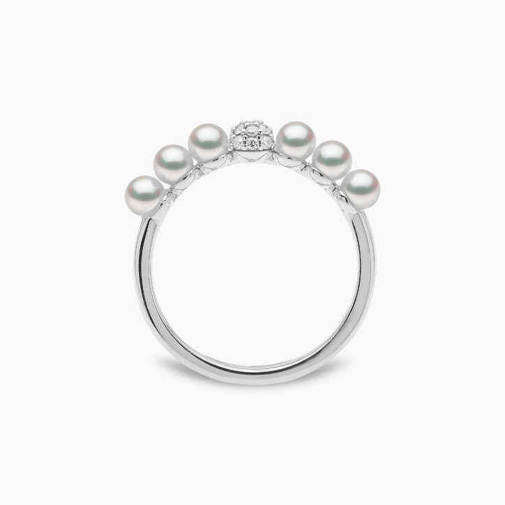 Eclipse 18K Gold Pearl and Diamond Cosmic Ring Eclipse 18K Gold Pearl and Diamond Cosmic Ring
