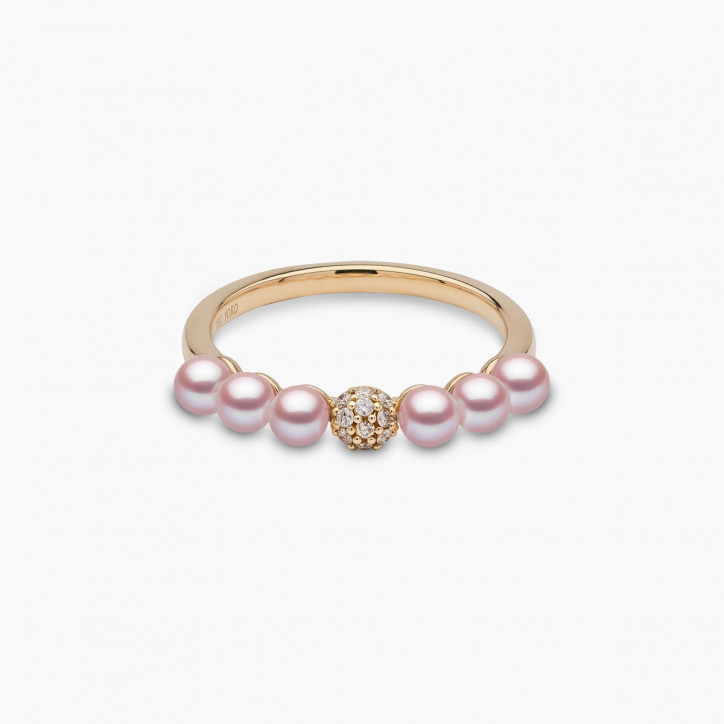 Eclipse 18K Gold Pearl and Diamond Cosmic Ring Eclipse 18K Gold Pearl and Diamond Cosmic Ring