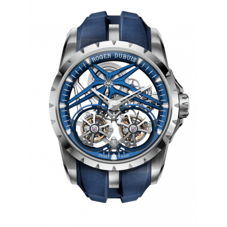 Excalibur Double Tourbillon Cobalt DBEX1109 45mm, Manual-winding
