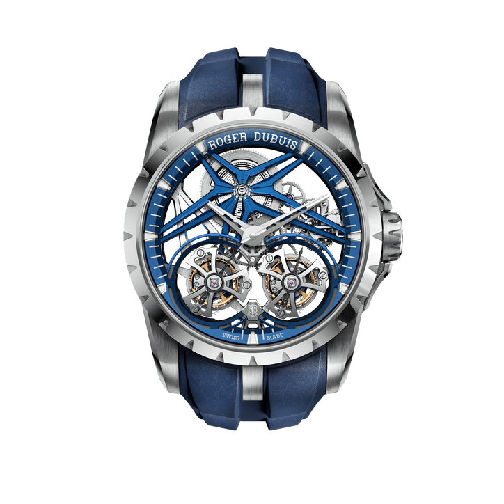 Excalibur Double Tourbillon Cobalt DBEX1109 45mm, Manual-winding