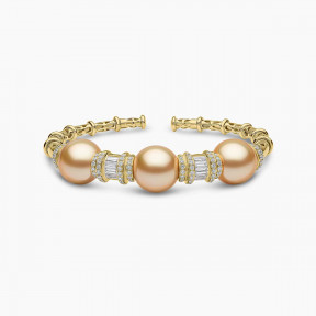 Starlight 18K Gold Golden South Sea Pearl and Diamond Bracelet