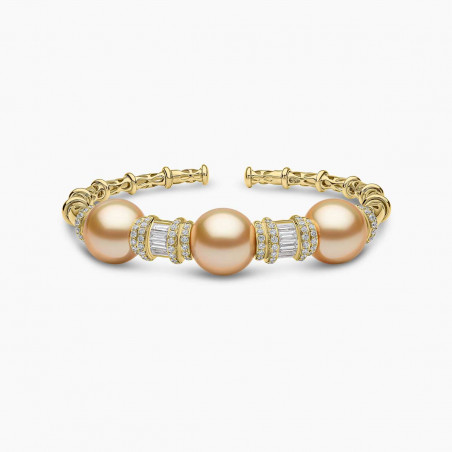 Starlight 18K Gold Golden South Sea Pearl and Diamond Bracelet