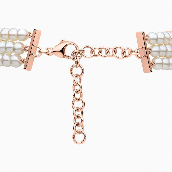 Cleopatra 18K Gold Freshwater Pearl Diamond and Pink Sapphire Bracelet