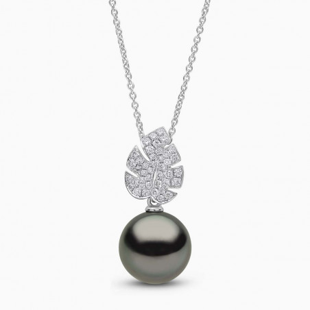 Висулка Contessa 18-каратово злато, черна таитянска перла