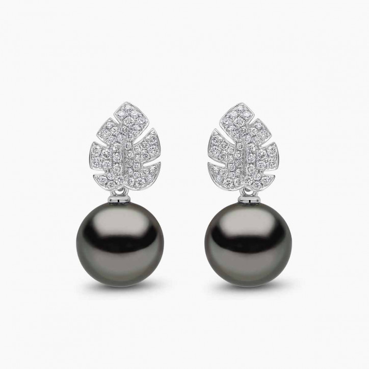 Contessa 18K Gold Black Tahitian Leaf Pearl Earrings Contessa 18K Gold Black Tahitian Leaf Pearl Earrings