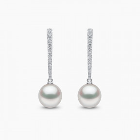 Contessa 18K White Gold South Sea Pearl and Diamond Hoop Earrings