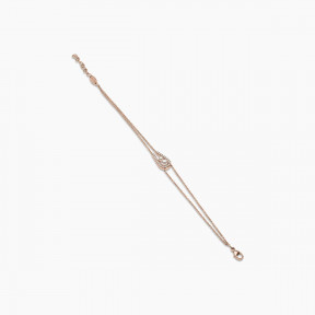 Sleek 18K Gold Double Akoya Pearl and Diamond Chain Bracelet