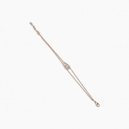 Sleek 18K Gold Double Akoya Pearl and Diamond Chain Bracelet
