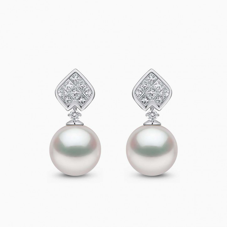 Duchess 18K Gold Pearl and Diamond Earrings Duchess 18K Gold Pearl and Diamond Earrings