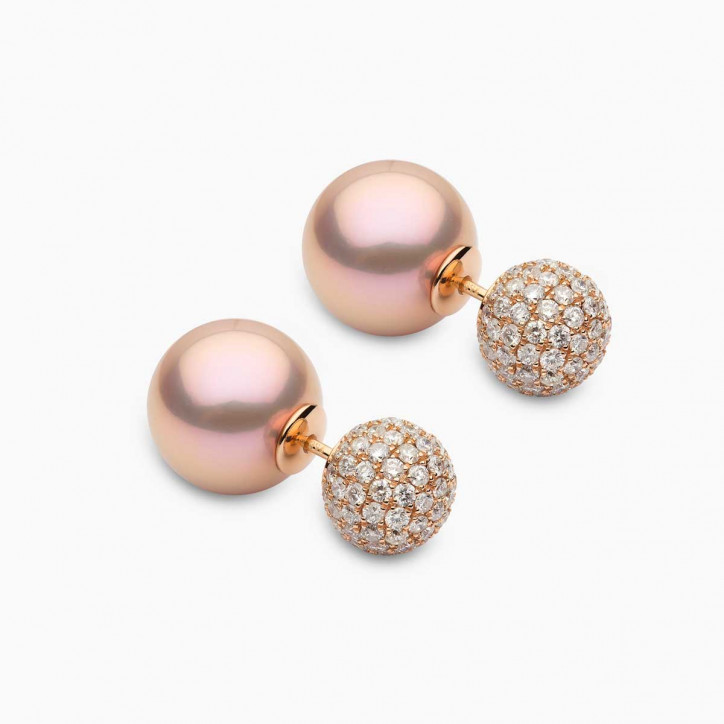 Duet 18K Rose Gold Pink Freshwater Pearl Stud Earrings Duet 18K Rose Gold Pink Freshwater Pearl Stud Earrings